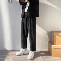 Manloric冰丝阔腿裤男士薄款宽松直筒休闲裤韩版潮流百搭垂感长裤ss9901