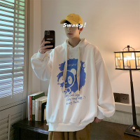 蒙洛里克秋季2022新款韩版简约潮牌印花情侣连帽卫衣男士休闲男装MYW22-5501