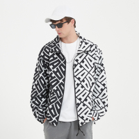 蒙洛里克潮牌外套秋季休闲男装2022新款拼接立领夹克潮流上衣男士外套762209