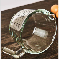 大容量玻璃量杯家用烘焙带刻度烘焙精灵厨房毫升微波炉杯子面粉克数刻度杯