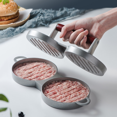 米饭团汉堡肉饼模具diy烘焙精灵商家用厨房ins超火双孔工具手工手压式烧饼