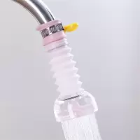 纳丽雅通用厨房水龙头嘴加长延伸器过滤器自来水_1个装[升级卡扣普通款]粉色