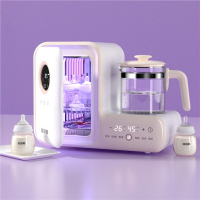 奶瓶柜紫外线纳丽雅婴儿恒温壶冲奶温奶器全自动带烘干一体机_十合一黄白紫外线