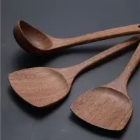 纳丽雅(Naliya)鸡翅木锅铲长柄木锅铲套装炒菜铲子木铲