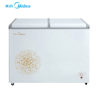 美的(Midea)220升家用商用冰柜 双温双箱冷柜 蝶形侧掀门 冰柜小型家用 冷藏冷冻柜 BCD-220VM(E)