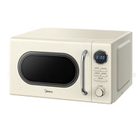 美的(Midea)复古微波炉 小型迷你 家用20L 简单旋钮操控 易清洁加热速度快 M2F标配款 20L