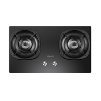 万和(Vanward) 超一级能效天然气双灶 双眼燃气灶 单灶具 5.2KW火力钢化玻璃 可调底座G6L50