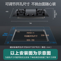 华帝(VATTI)燃气灶家用炉具嵌入式台嵌两用双灶煤气灶i10070B(Y)液化气