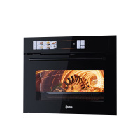 美的无边SX5蒸烤炸炖一体机嵌入式蒸烤箱家用电蒸箱55L智能