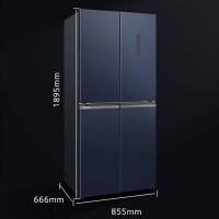 西门子(SIEMENS)550L大容量家用十字对开门一级能效超薄可嵌入风冷无霜净味湖韵蓝 KC565683EC