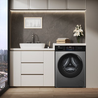 海尔(Haier)10公斤大容量1级能效双喷淋变频滚筒洗衣机 XQG100-600H