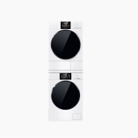 松下N532T+8532NR洗烘套装纯平全嵌 变频滚筒洗衣机+热泵烘干机除毛烘正反转10+10黑色机门