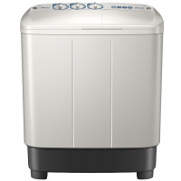 美的半自动双桶洗衣机 8公斤洗+5.5脱水双缸波轮老人简易操作品质电机小巧不占地租房宿舍二级MP8DS136