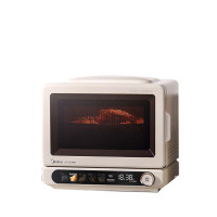 美的(Midea)小滋味2.0微烤炸一体机彩膜触控变频平板顶部烤管热风高颜值微波炉电烤箱空气炸一体F15