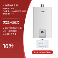 林内(Rinnai)[劲恒系列] RUS-16E22G-CB家用燃气热水器强排式变频恒温16L零冷水套装