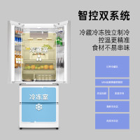 卡萨帝 冰箱470升超薄嵌入式法式双系统抽屉式节能变频 一级能效BCD-470WLCFDM9WKU1