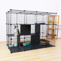 猫笼子家用别墅宠物围栏小型二层宠物猫咪室内米妮猫舍猫屋diy猫笼子
