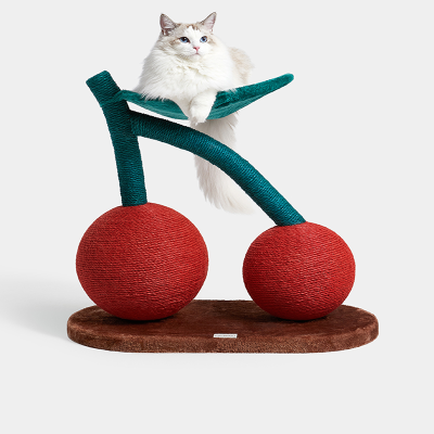 樱桃猫爬架武速达猫咪玩具剑麻耐磨猫架大型猫爬柱跳台豪华猫咪用品