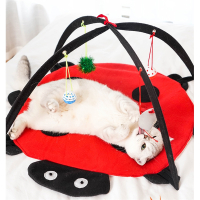 猫咪逗猫棒玩具武速达幼猫自嗨帐篷铃铛球躺着玩的猫玩具套装易折叠便捷
