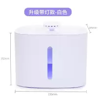 猫咪饮水机自动循环米妮宠物用品水盆喂水器水碗流动猫喷泉狗喝水_升级带灯款纯净白升级不漏电
