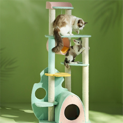 猫爬架猫窝武速达猫树一体小型猫架大跳台猫咪用品多功能架子宠物猫玩具
