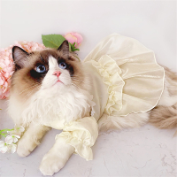 猫咪衣服米妮薄款夏季防掉毛布偶猫连衣裙夏小猫裙猫猫纱裙子宠物服装