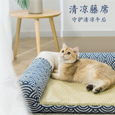 猫窝夏季米妮凉窝四季通用可拆洗网红夏天透气垫子床宠物睡垫猫咪用品