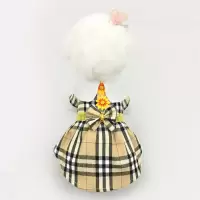 宠物衣服狗狗小型犬米妮泰迪带牵引绳服装猫咪比熊博美柯基秋冬季裙子