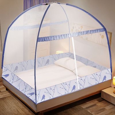 家用蒙古包免安装可折叠1.8米1.5m床上2蚊帐夏季儿童加密加厚1.2夏天
