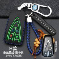 适用2019款长安CS75PLUS钥匙套CS35 plus蓝鲸版汽车改装包扣 H款-智能4键[夜光蓝线]豪华款