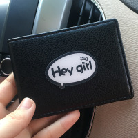 个性行驶证机动车驾驶证皮套女可爱创意驾照保护套情侣款行车本男 hey girl黑色