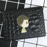 创意驾驶证皮套女驾照夹行驶套驾驶本男女可爱个性行驶证皮套情侣 大头男生鳄鱼纹黑色