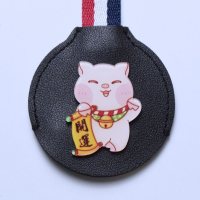 创意汽车挂钩后座椅背挂钩隐藏式卡通多功能置物小挂钩车载内用品 开运猪（单个装）