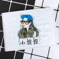 行驶证机动车驾驶证皮套女个性韩国驾照夹情侣驾照本男夹可爱 蓝帽女生+小姐姐鳄鱼纹白色