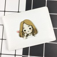 驾驶证皮套女个性机动车行驶证皮套包情侣行车本男创意驾照套 爱心女孩荔枝纹白色
