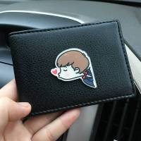 驾驶证皮套男女士可爱韩国个性情侣款机动车行车行驶驾照夹一体包 飞吻男生-黑本