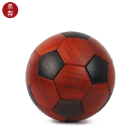 苏梨红花梨紫光檀简约实木足球模型创意家居桌面客厅装饰品摆件