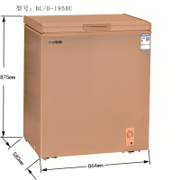 白雪195升铜管家用冷柜BCD-195DU