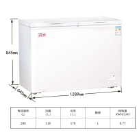 白雪286升双温 全铜管 冷柜BDX-286DFU