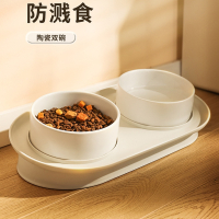 猫碗陶瓷饭碗米妮猫咪食碗狗狗碗食盆猫粮双碗宠物水碗饭盆狗盆