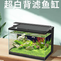 鱼缸米妮超白背滤小型客厅生态桌面金鱼缸造景缸家用龟缸自循环水草缸