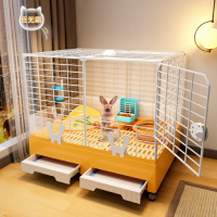 兔笼子米妮带挡尿板抽屉养兔子专用特大号宠物别墅家用室内兔窝
