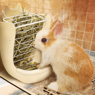 兔子食盆米妮二合一兔碗食槽固定防扒喂食器龙猫粮饲料食盒草架