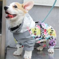华元宠具(HOOPET)柯基雨衣四脚防水全包雨披中小型犬雨天宠物雨伞狗狗下雨专用衣服