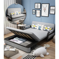 沙发床多功能两用可折叠曼莎佳人单双人布艺客厅小户型懒人沙发床1.2米1.5