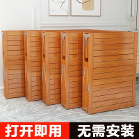 时光旧巷折叠床单人双人床成人家用加固简易硬板竹床办公室午休便携木床