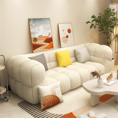 知渡奶油风云朵沙发客厅小户型简约现代法式北欧网红款直排三四人沙发