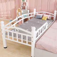 知渡铁艺儿童床带护栏小床单人床婴儿男孩女孩公主床边床加宽拼接大床