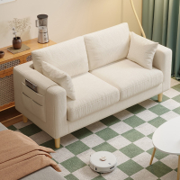 手逗布艺沙发客厅单人豆腐块简约现代出租房双人小户型沙发椅