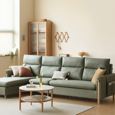 手逗布艺沙发客厅现代轻奢科技布沙发小户型转角沙发